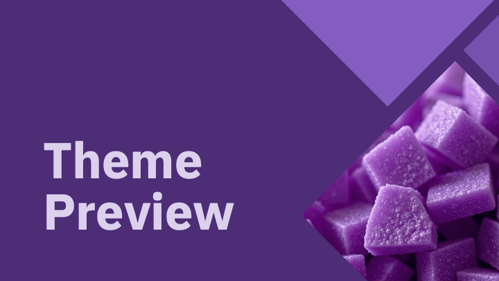 Violet geometric slide design with diamond shapes for business presentations